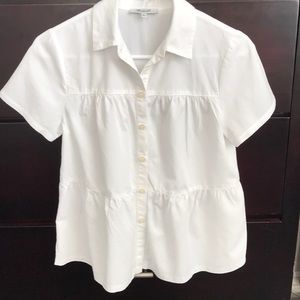 Madewell White Button-Up Blouse